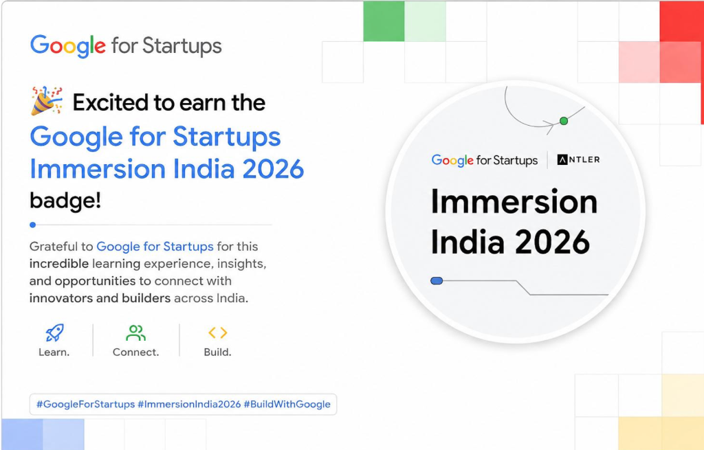 Google for Startups Immersion India 2026 Badge